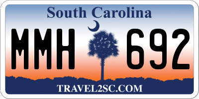 SC license plate MMH692