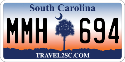 SC license plate MMH694