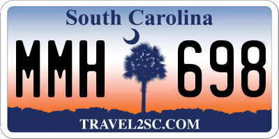 SC license plate MMH698