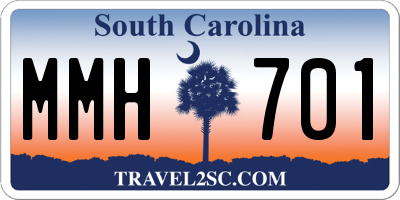 SC license plate MMH701