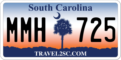 SC license plate MMH725