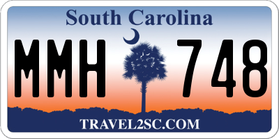 SC license plate MMH748