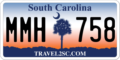 SC license plate MMH758