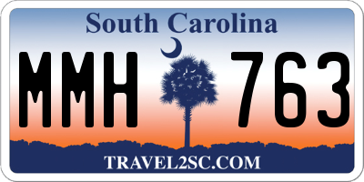 SC license plate MMH763