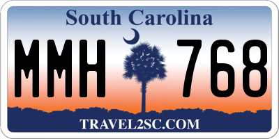 SC license plate MMH768