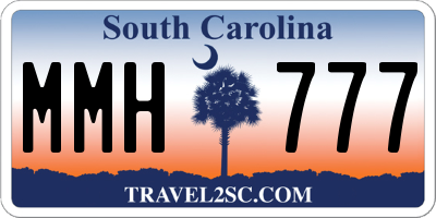 SC license plate MMH777