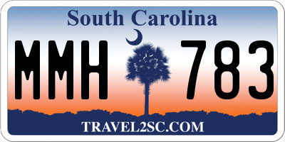 SC license plate MMH783