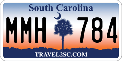 SC license plate MMH784