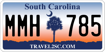 SC license plate MMH785