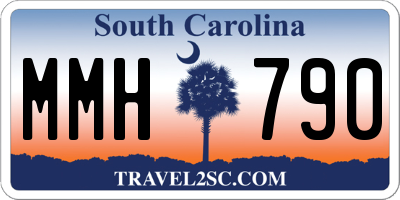 SC license plate MMH790