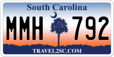 SC license plate MMH792