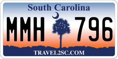 SC license plate MMH796