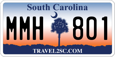 SC license plate MMH801