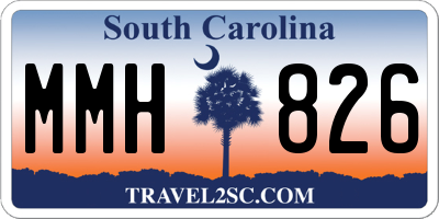 SC license plate MMH826