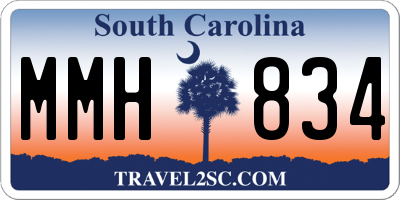 SC license plate MMH834