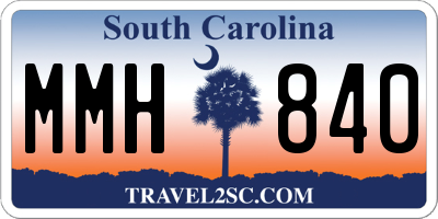 SC license plate MMH840