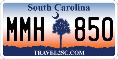 SC license plate MMH850