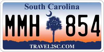 SC license plate MMH854