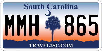 SC license plate MMH865