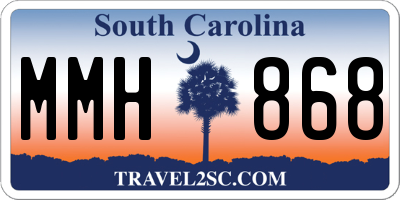 SC license plate MMH868