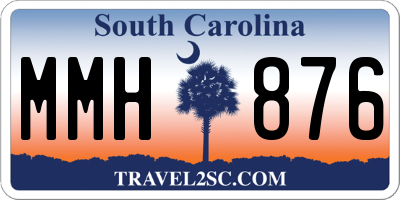 SC license plate MMH876
