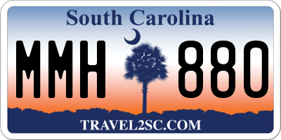 SC license plate MMH880
