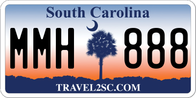 SC license plate MMH888