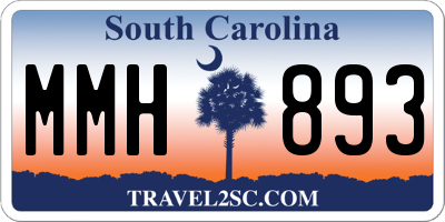 SC license plate MMH893