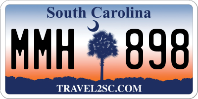 SC license plate MMH898