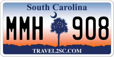 SC license plate MMH908