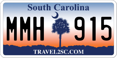 SC license plate MMH915