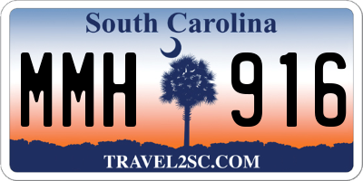SC license plate MMH916