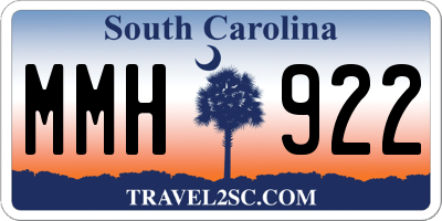 SC license plate MMH922