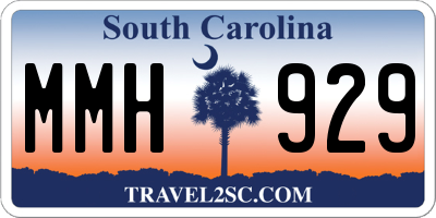 SC license plate MMH929