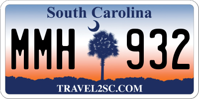 SC license plate MMH932