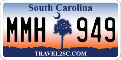 SC license plate MMH949