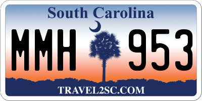SC license plate MMH953
