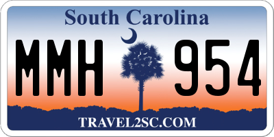 SC license plate MMH954