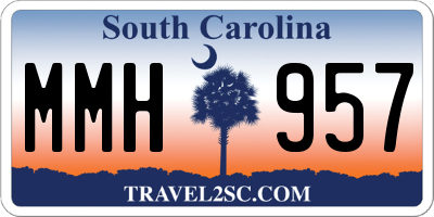 SC license plate MMH957