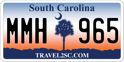SC license plate MMH965