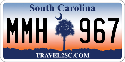 SC license plate MMH967