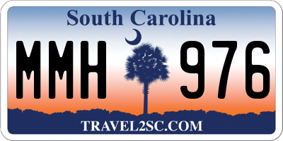 SC license plate MMH976