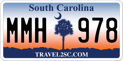 SC license plate MMH978