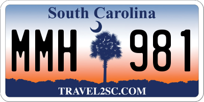 SC license plate MMH981