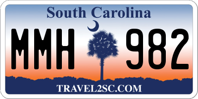 SC license plate MMH982
