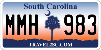 SC license plate MMH983