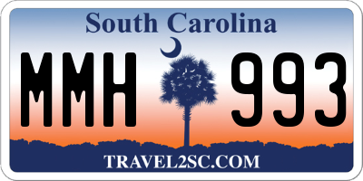 SC license plate MMH993