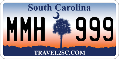 SC license plate MMH999
