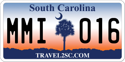 SC license plate MMI016