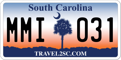 SC license plate MMI031